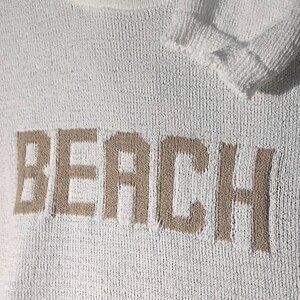 Crew Neck Sweater with 'BEACH' Lettering